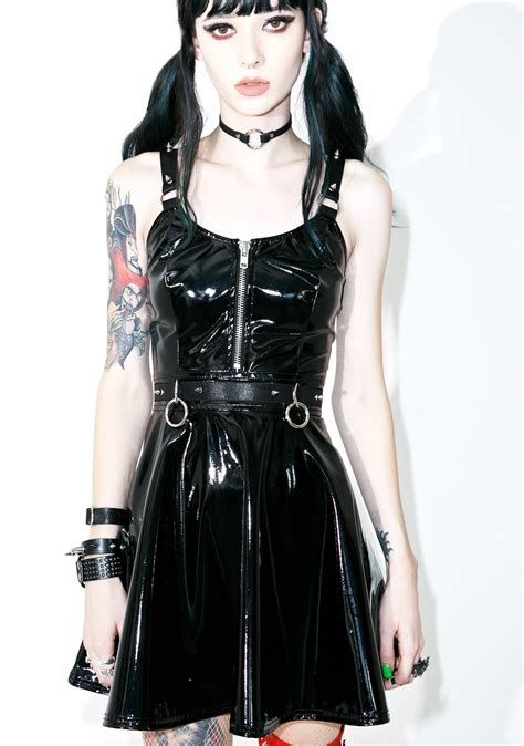 Darby Pvc Skater Dress Gothic Outfits Alternative Fashion Goth Outfits