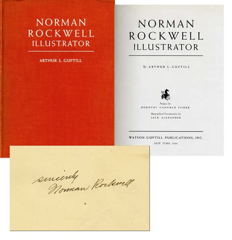 Lot Detail Norman Rockwell Biography Signed Fully Illustrated 1946