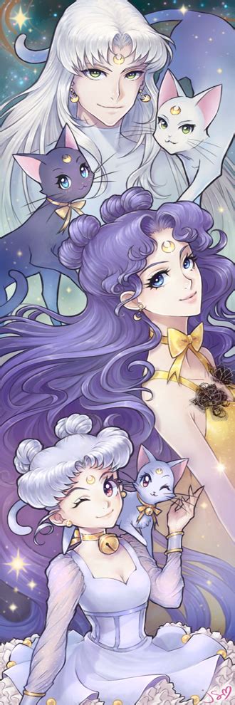 Luna Artemis Luna Diana Diana And 1 More Bishoujo Senshi Sailor Moon Drawn By