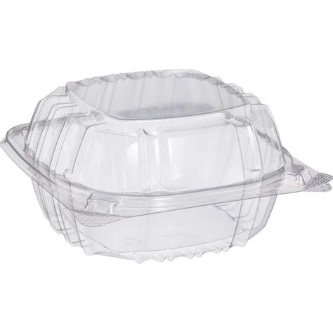 Buy Clear Plastic Square Hinged Food Container Bakery Take Out To Go