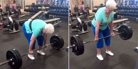 watch this lil old grandma deadlift 225 pounds no problem shirley webb deadlifting