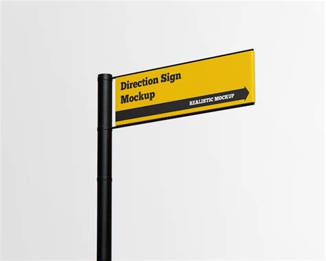 Premium Psd Direction Sign Mockup Isolated