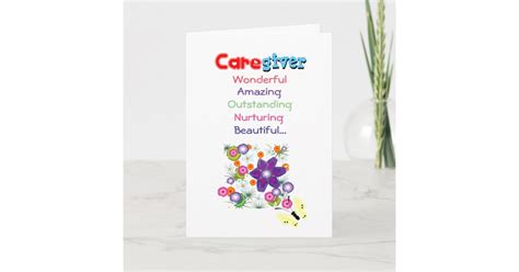 Wonderful Caregiver Thank You Card