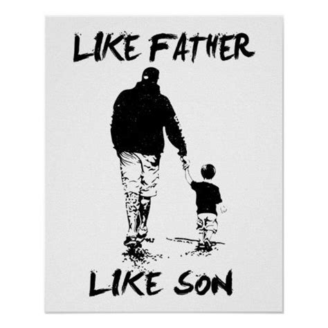 Like Father Like Son Poster Zazzle Happy Father Day Quotes Fathers