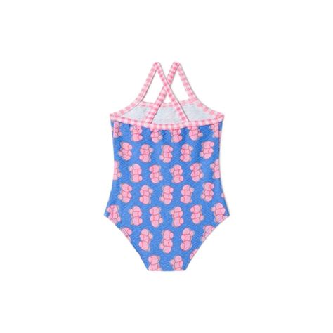 Girl S One Piece Swimsuit In Chic Blue Tous