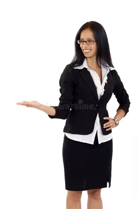 Attractive Businesswoman Presenting Something Picture Image 10267558