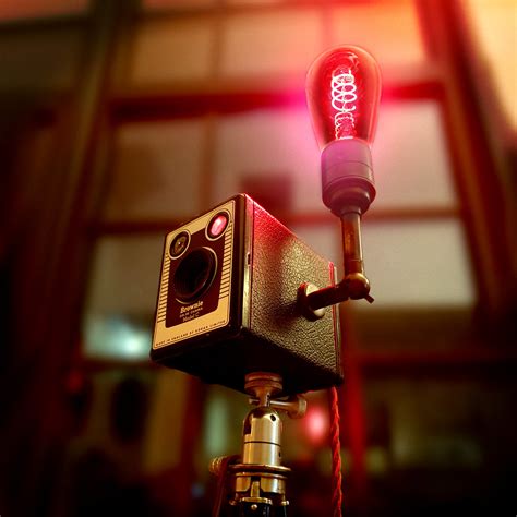 Upcycled Vintage Kodak Camera Edison Tripod Lamp Red Filam Flickr