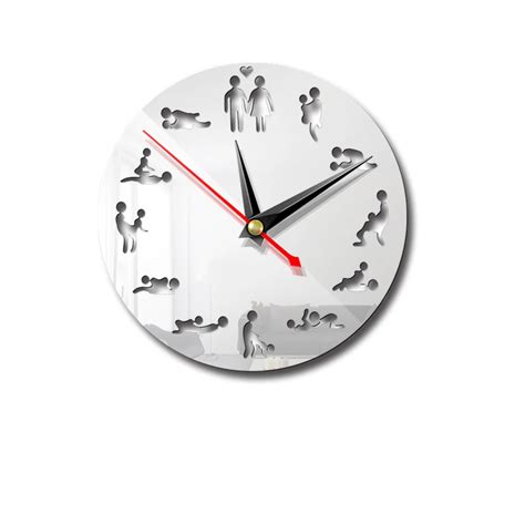Ml Position Mirror Clock 24 Hours Sex Clock Novelty Wall Clock Make Love Clock Funny Birthday
