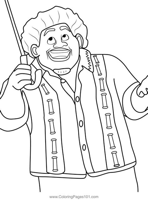 Introducing Encanto Coloring Pages Bruno Coloring Pages