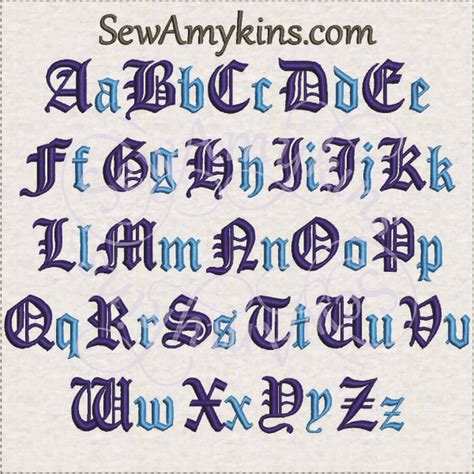 Old English Font Formal Document Diploma Pirate Alphabet