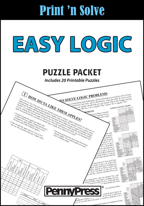 If you are looking for some challenging problems, then you have come to the right article. Easy Logic Puzzle Packet | Penny Dell Puzzles