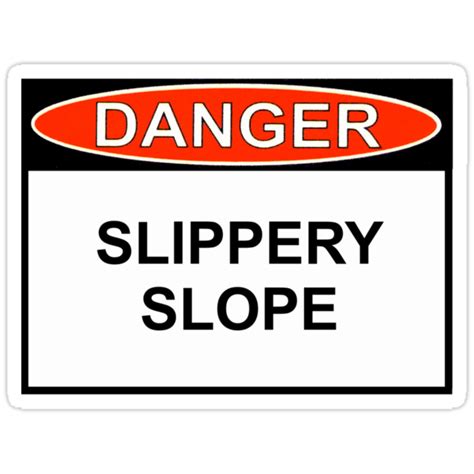 Danger Slippery Slope Stickers By Ron Marton Redbubble