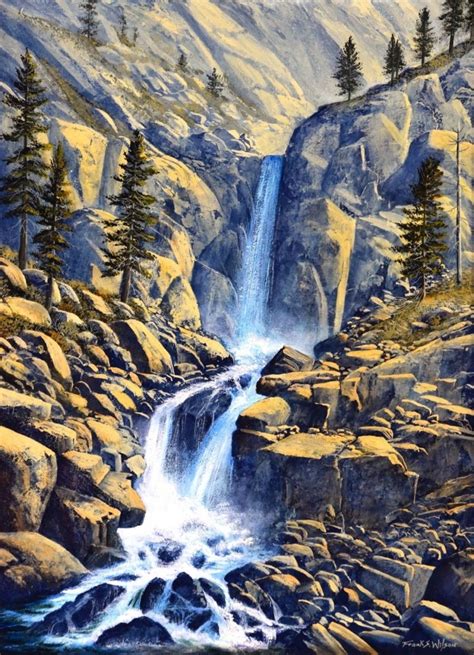 Wilderness Waterfall Paintings By Frank Wilson