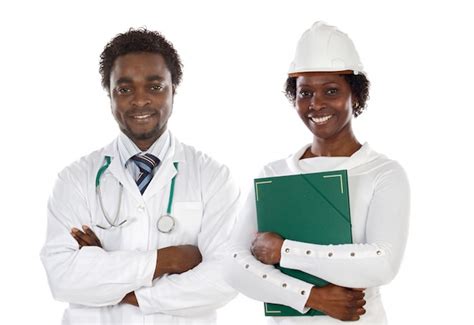 Premium Photo African Americans Doctor And Engineer
