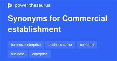 Commercial Establishment Synonyms 191 Words And Phrases For