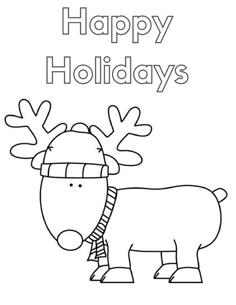 Happy Holidays Coloring Page 2 Simple Mom Review
