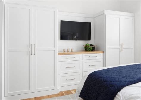 Bedroom Built In Dresser Under Tv Transitional Bedroom Bedroom