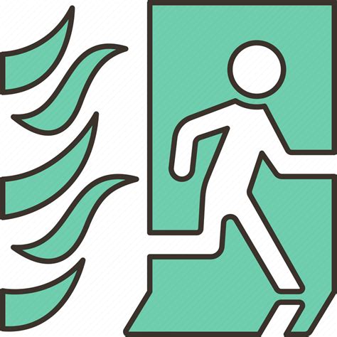 Exit Route Escape Emergency Sign Icon Download On Iconfinder