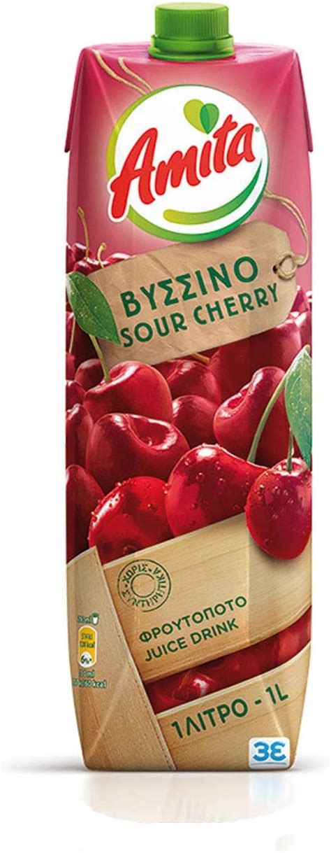 Amita Sour Cherry Juice Drink L Pack Of Amazon Co Uk Grocery