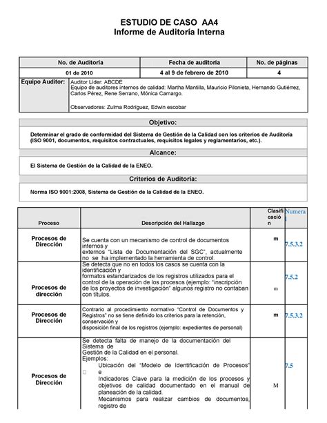 Conectado Comentarista Aleación Informe Auditoria Interna Iso 9001 2015