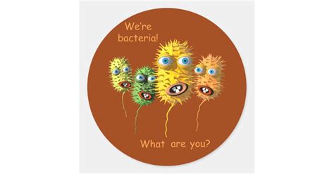 Funny Face Bacteria Sticker Zazzle
