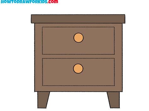 How To Draw A Nightstand Easy Drawing Tutorial For Kids