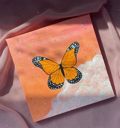 Butterfly Painting On Canvas Simple Canvas Paintings Mini Canvas Art