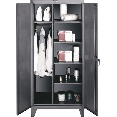 strong hold wardrobe storage cabinets steel 36 w x 24 d x 72 h grey scn industrial
