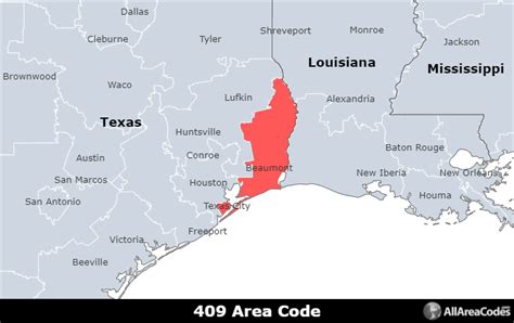 Texas Phone Area Code Map