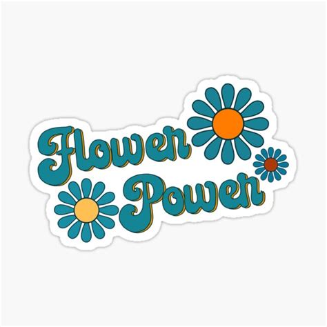 60s Flower Power 1960s Stickers Redbubble