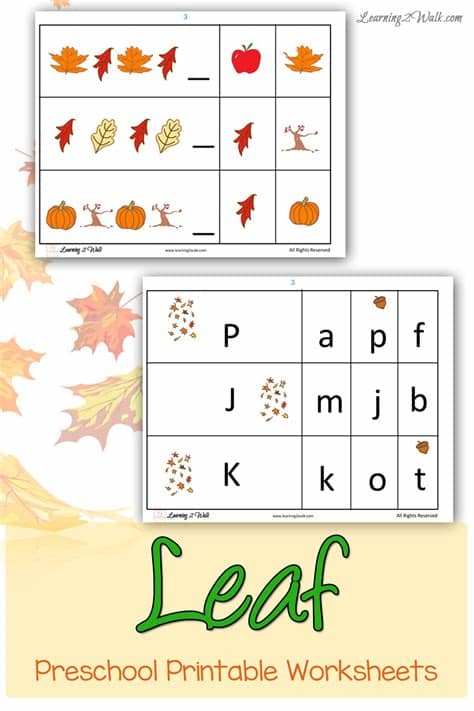 FREE Fall Preschool Printables