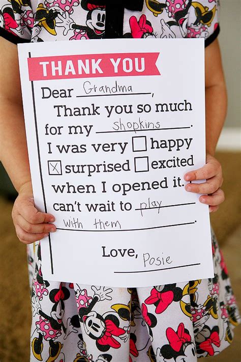 Examples of birthday thank you notes. Thank You Letter for Kids - Eighteen25 | Letters for kids ...
