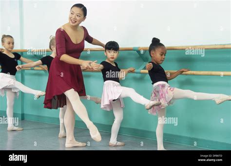 Beginner Ballet Class Stock Photo Alamy
