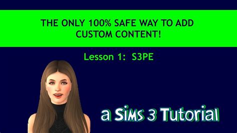 2020 Sims 3 Tutorial Lesson 1 S3pe Youtube