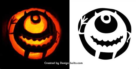 Monsters Inc Pumpkin Carving Stencils
