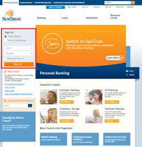 If users suffer any obstacles in suntrust credit card activation process then, you can communicate the suntrust credit card customer care service number is similarly as shown above. SunTrust Bank Online Banking Login | Online Banking