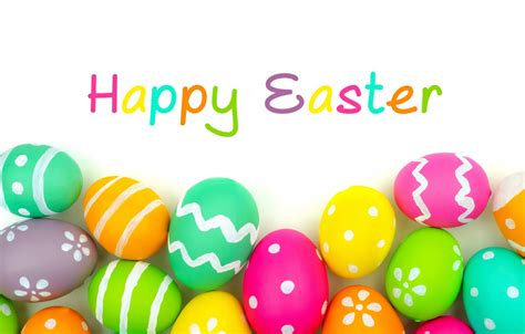 Wallpaper Colorful Easter Background Spring Eggs Happy Easter