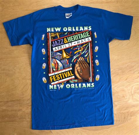 Vintage Jazz New Orleans Tshirt 1990 Heritage Festival Shirt Etsy