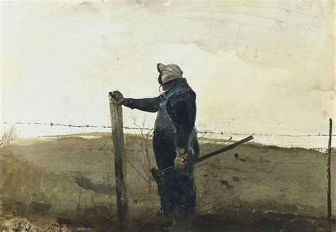 Andrew Wyeth — Mending Fences Andrew Wyeth Watercolor