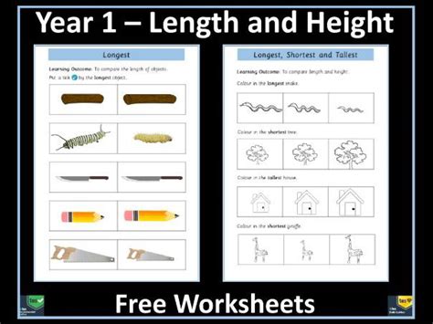 Length And Height Worksheets Year 1 Inspire And Educate By Krazikas