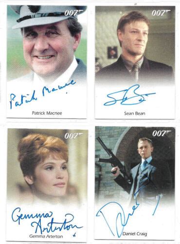 James Bond Heroes And Villains Autograph And Relic Card Selection Nm Rittenhouse Ebay