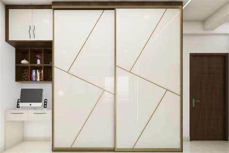 Multifunctional Glossy Sliding Wardrobe For Trendy Look Livspace