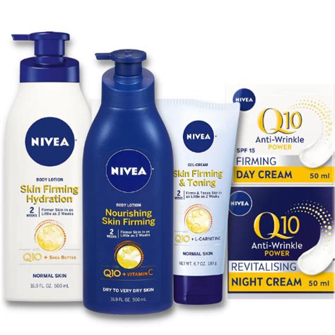 Nivea Skin Firming And Toning Body Gel Cream With Q10 Body Lotion With