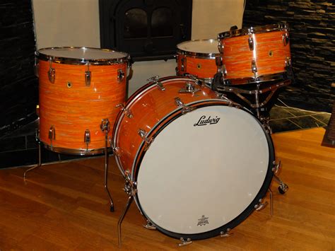 Ludwig Vintage 1969 Mod Orange Drum For Sale Plektrum