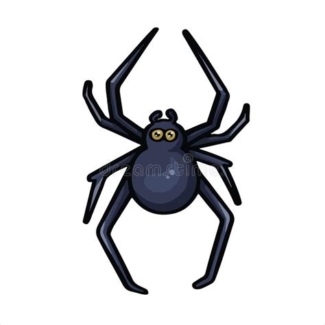 Cartoon Colored Spider Tarantula Vector Animal Illustration Stock