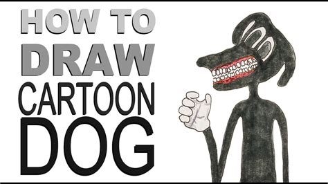 How to draw Cartoon Dog (Trevor Henderson) - YouTube