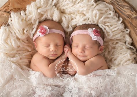 Adorable Twin Girls Austin Newborn Photographer Ella Bella