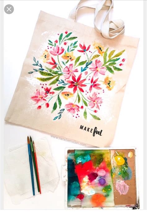 Pin By Rachelmul2 On Crafts W Kanda Floral Tote Bags Canvas Bag Diy