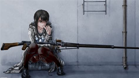 Anime Girl Sniper Rifle 4k 306 Wallpaper