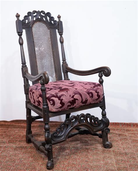 William And Mary Oak Arm Chair Late 17th Century Moorabool Antiques